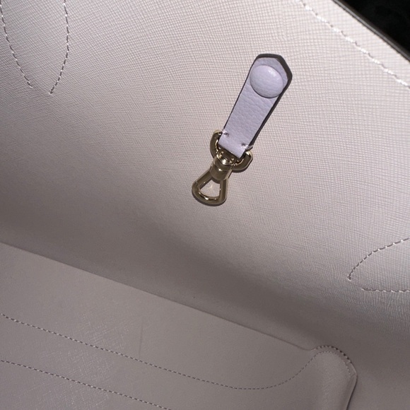 Kate Spade New York crossed grain leather large tote lavender with purple wallet - Picture 5 of 6